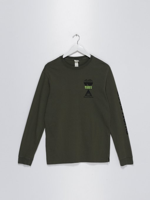 Лонгслив H&M модель 0891899_хакі Фото