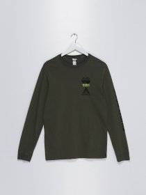 Лонгслів H&M модель 0891899_хакі Фото