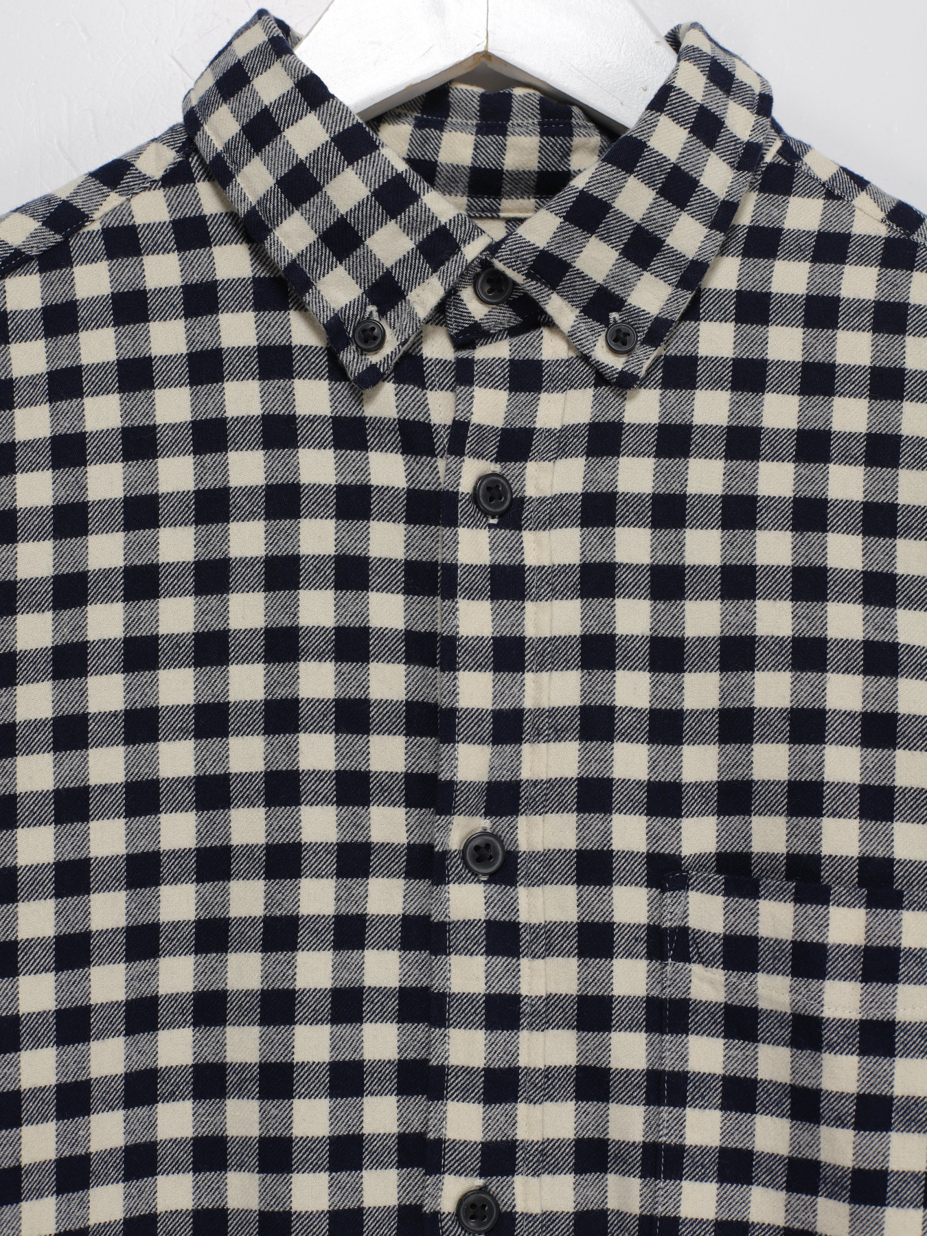 Сорочка повсякденна H&M модель 0899817_молочний з т.синім Фото