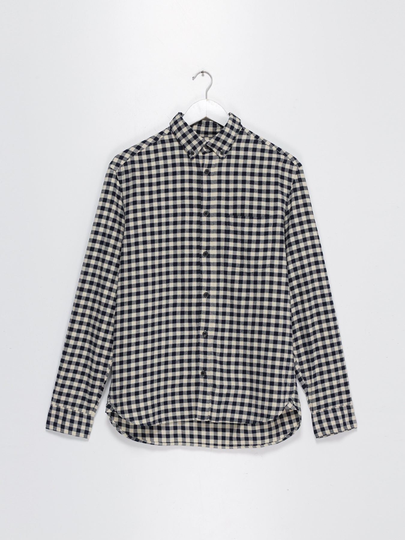 Сорочка повсякденна H&M модель 0899817_молочний з т.синім Фото