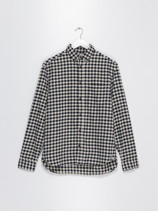 Рубашка повседневная H&M модель 0899817_молочний з т.синім Фото