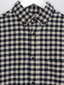 Сорочка повсякденна H&M модель 0899817_молочний з т.синім Фото