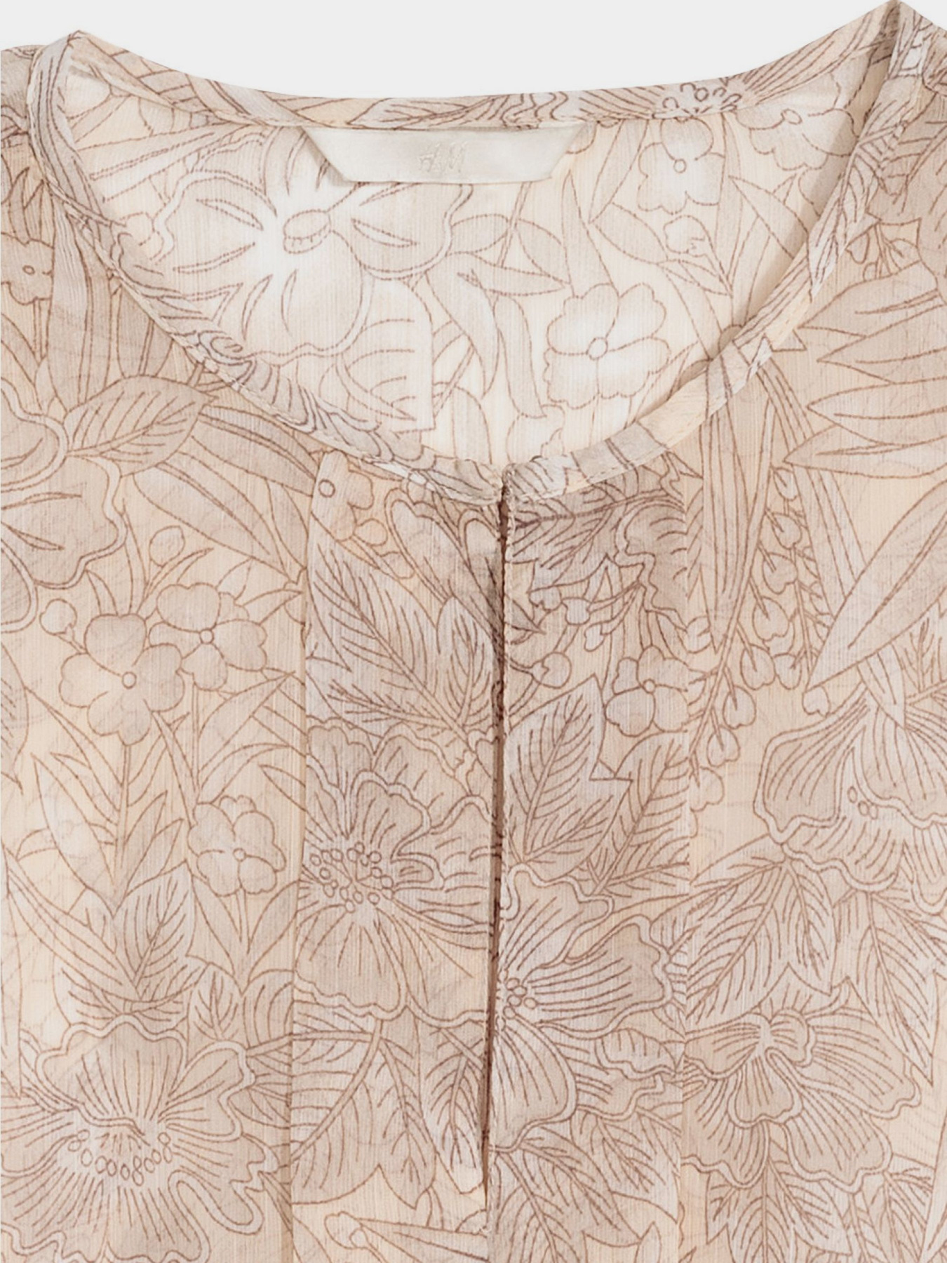 Блуза H&M модель 0535455_бежевий комб. Фото