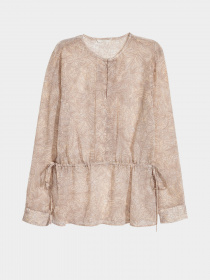 Блуза H&M модель 0535455_бежевий комб. Фото