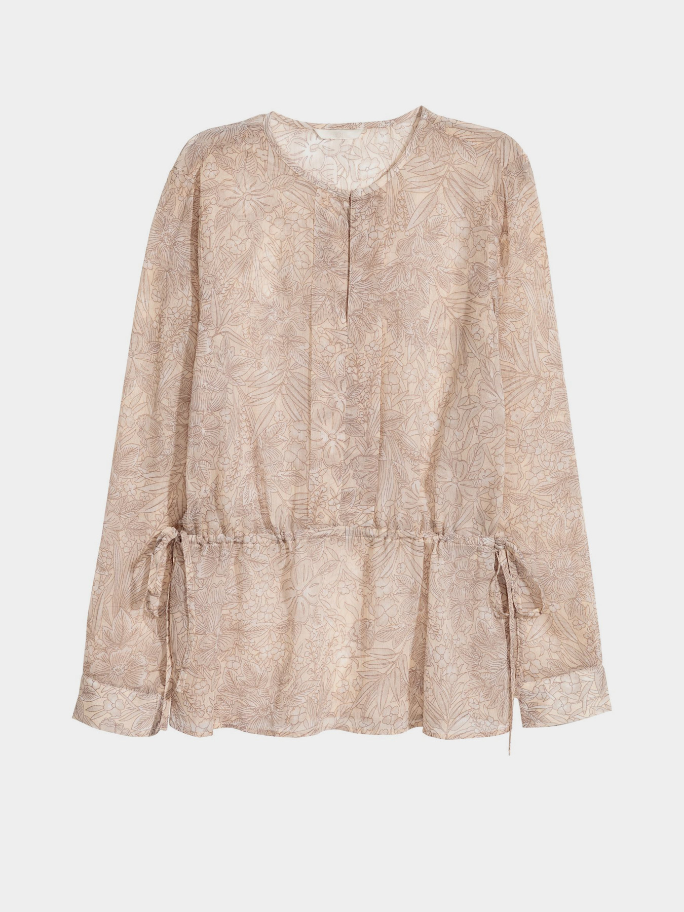 Блуза H&M модель 0535455_бежевий комб. Фото