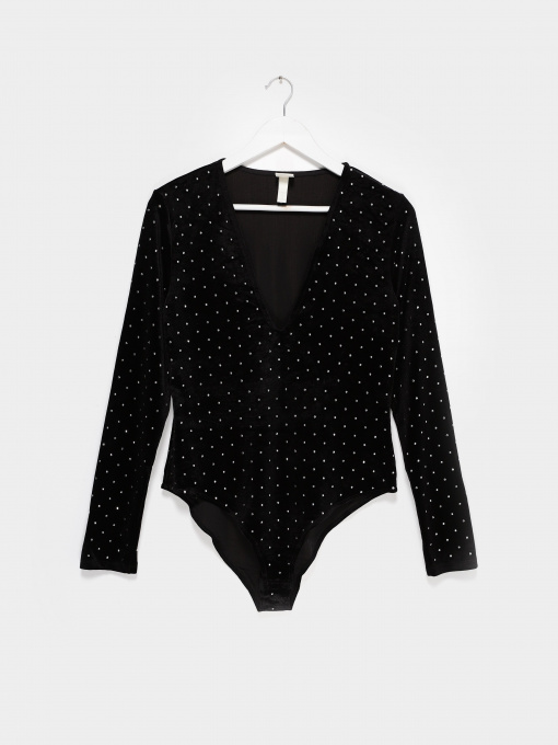 Боди H&M модель 0908551_чорний комб. Фото