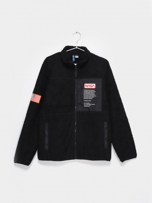 Спортивная кофта H&M модель 0913290_чорний комб. Фото