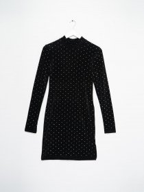 Платье мини H&M модель 09200732_чорний комб. Фото