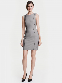 Платье миди H&M модель 0302440_сірий комб. Фото