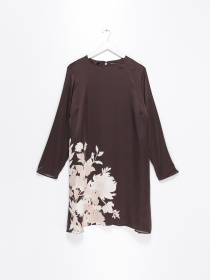 Платье миди H&M модель 0926736_т.коричневий комб. Фото