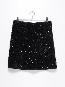 Спідниця міні H&M модель 0927252_чорний Фото