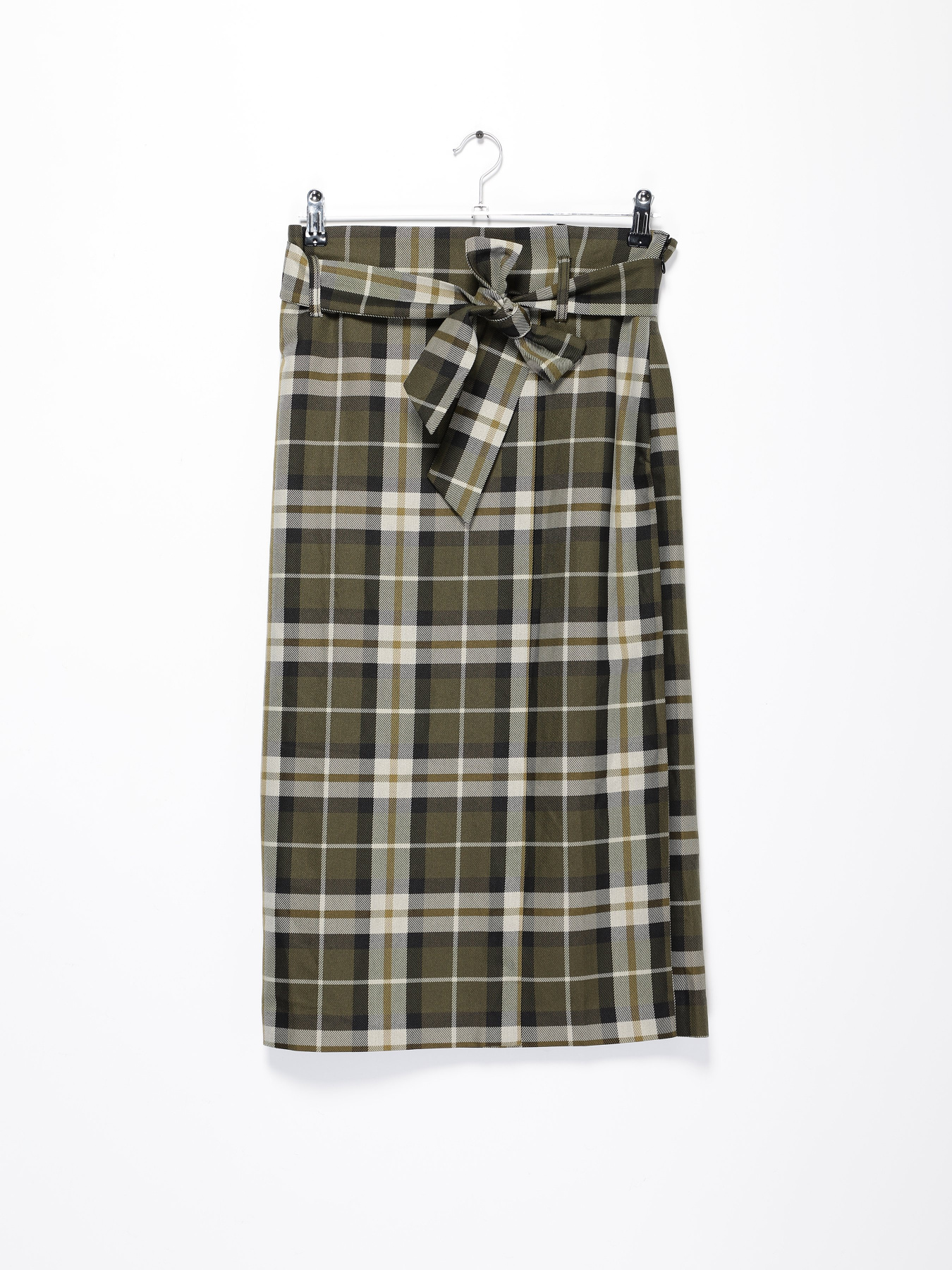 Спідниця міді H&M модель 0928928_хакі комб. Фото