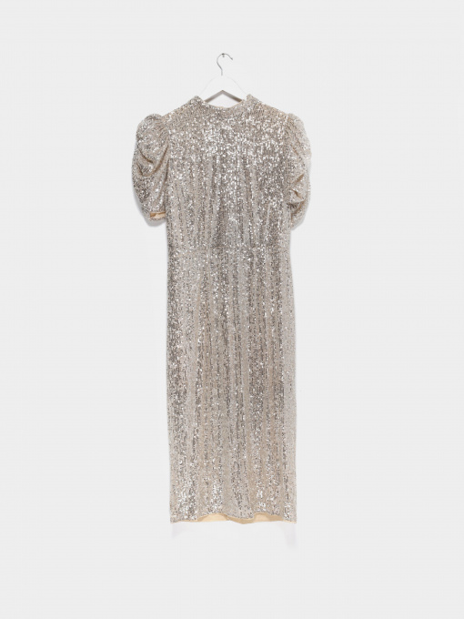 Сукня міді H&M модель 0931093_с.бежевий комб. Фото