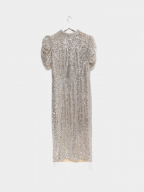 Платье миди H&M модель 0931093_с.бежевий комб. Фото