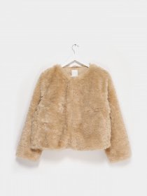 Шуба H&M модель 0932681_с.бежевий Фото