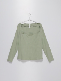 Лонгслив H&M модель 0951611_с.зелений Фото