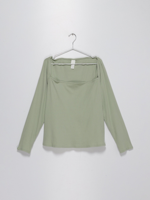 Лонгслив H&M модель 0951611_с.зелений Фото