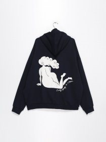 Худи H&M модель 1000786_т.синій з білим Фото