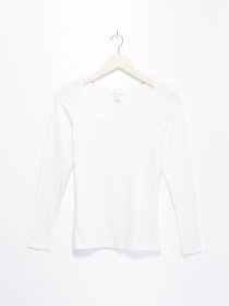 Лонгслив H&M модель 0116379_білий Фото
