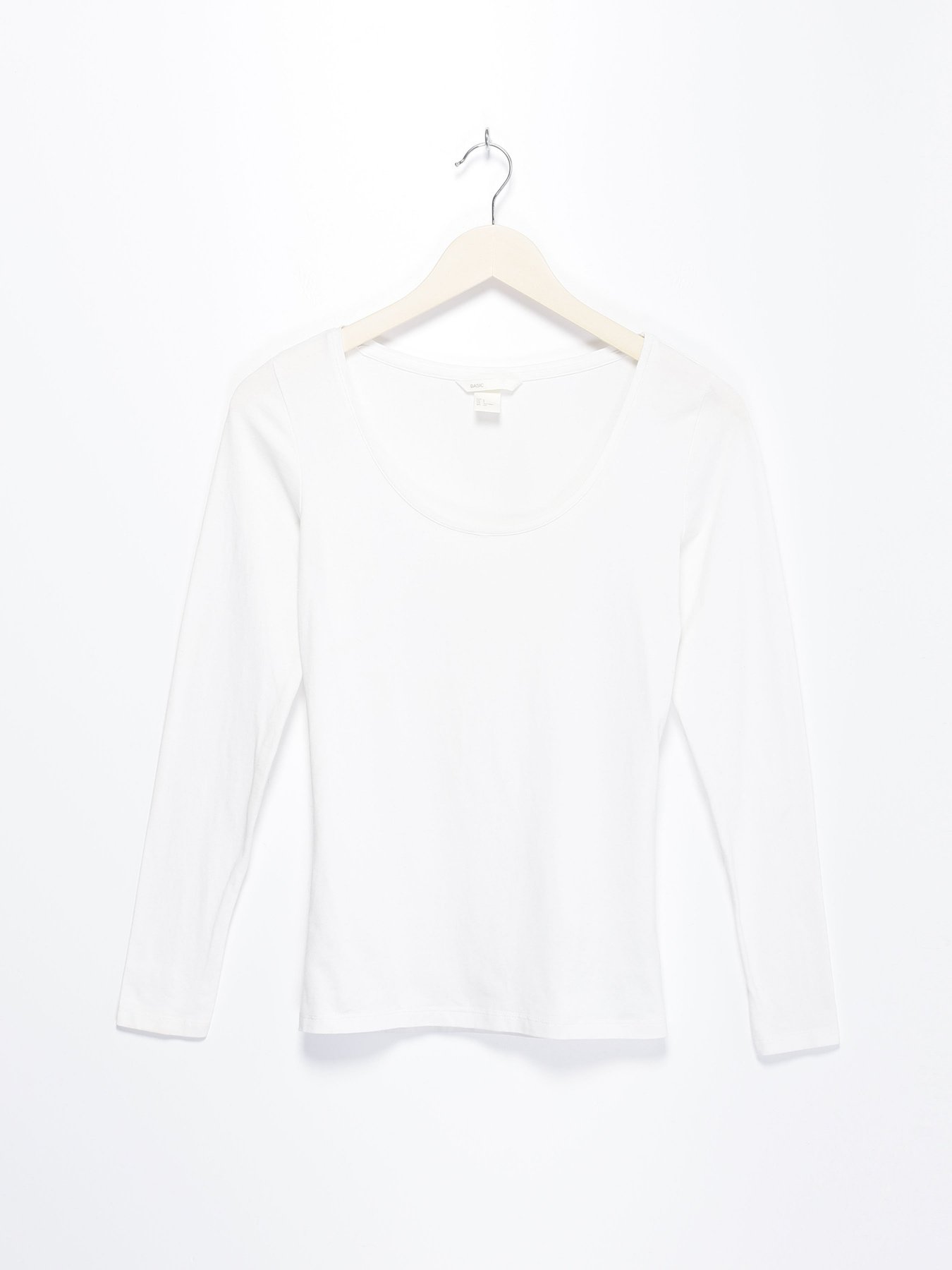 Лонгслив H&M модель 0116379_білий Фото