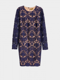 Платье миди H&M модель 0560564_т.синій з бежевим Платье миди H&M модель 0560564_т.синій з бежевим Фото