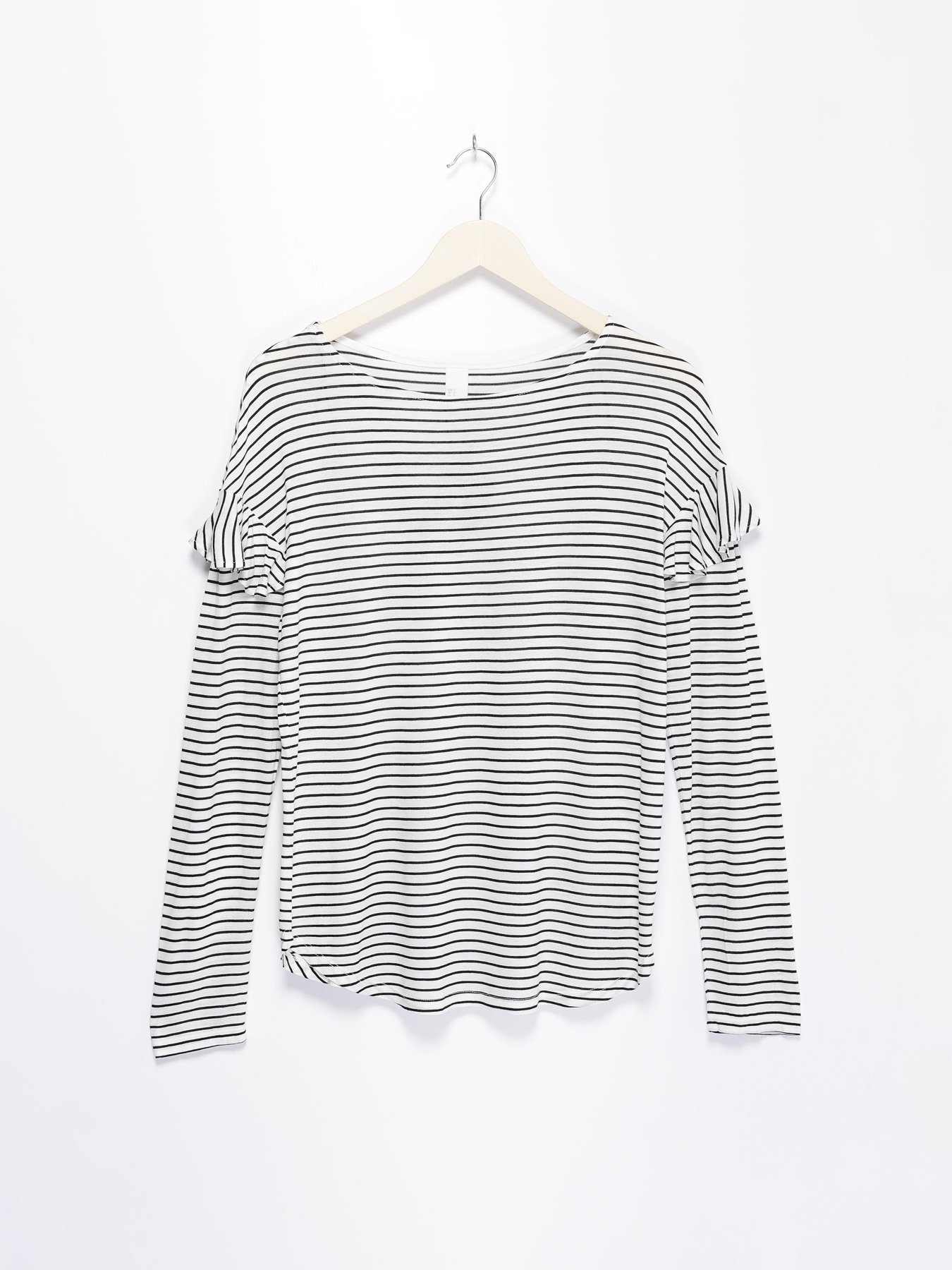 Лонгслив H&M модель 0128129_білий з чорним Фото