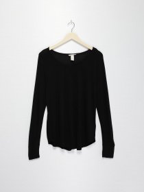 Лонгслив H&M модель 0230027_чорний Лонгслив H&M модель 0230027_чорний Фото