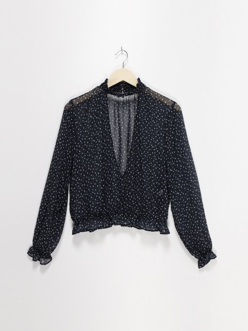 Блуза H&M модель 0237710_т.синій комб. Фото