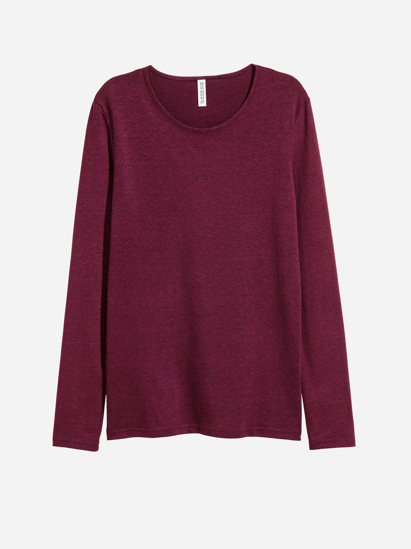 Лонгслив H&M модель 0238197_бордовий Фото