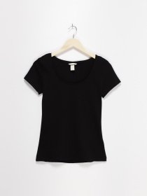 Футболка H&M модель 0264984_чорний Фото