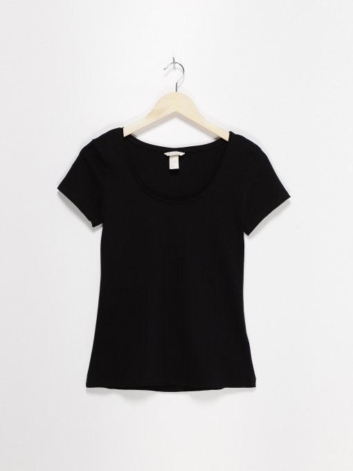 Футболка H&M модель 0264984_чорний Фото