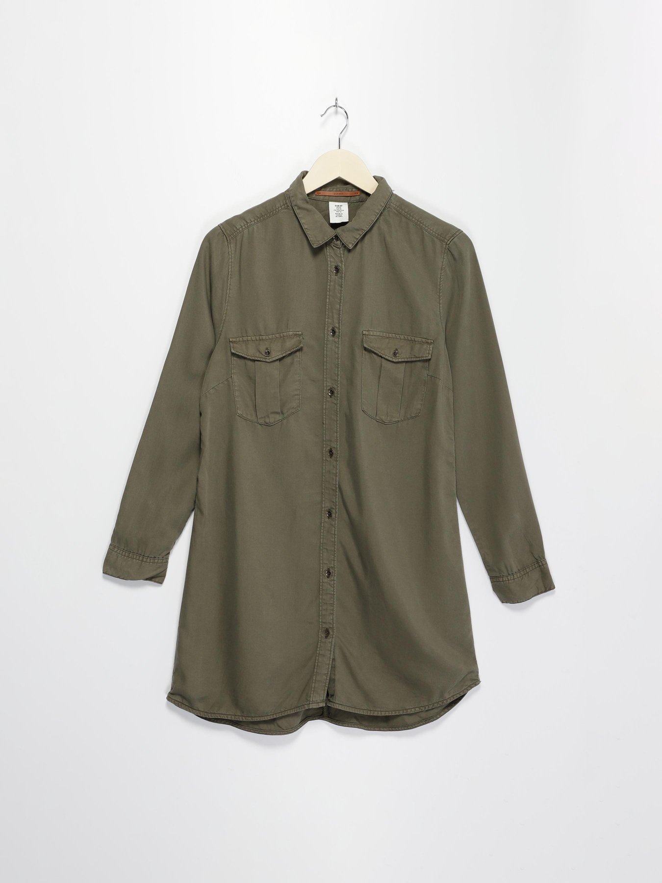 Платье мини H&M модель 0301656_хакі Фото