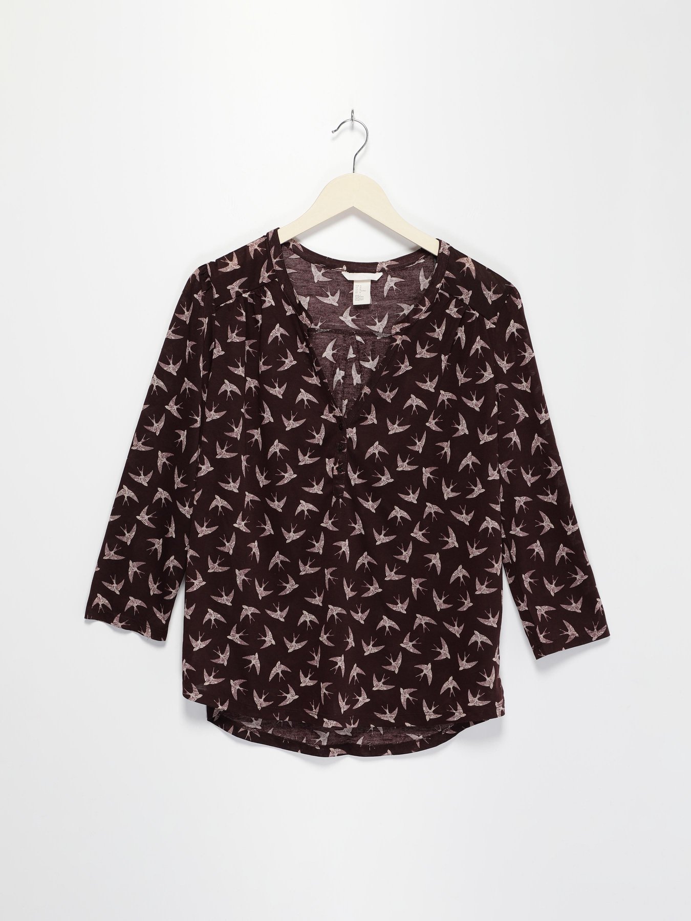 Лонгслив H&M модель 0308061_т.фіолетовий комб. Фото