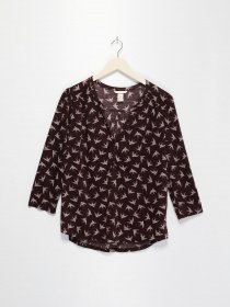 Лонгслив H&M модель 0308061_т.фіолетовий комб. Фото