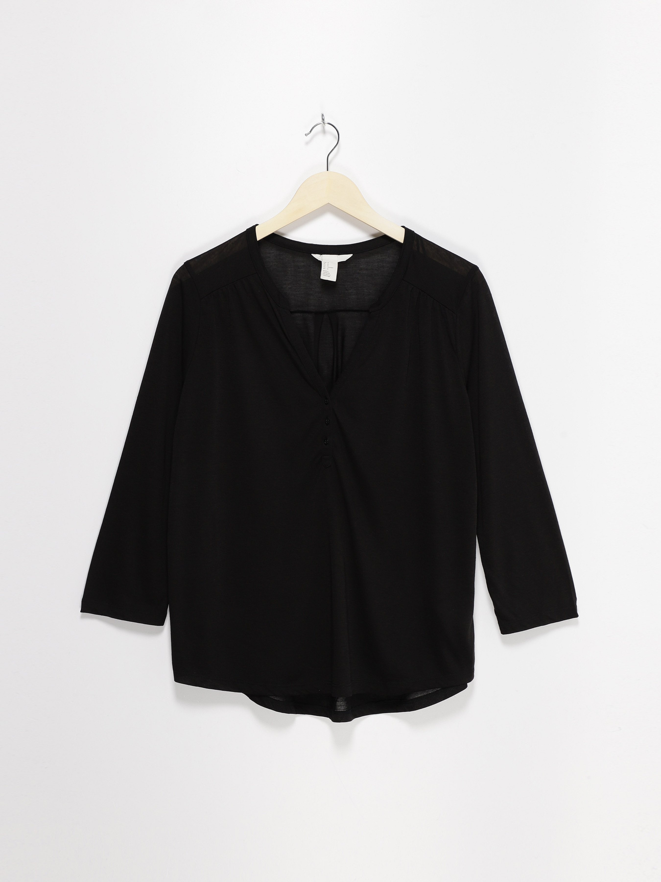 Лонгслив H&M модель 0308061_чорний Фото