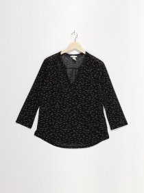 Лонгслив H&M модель 0308061_чорний комб. Фото