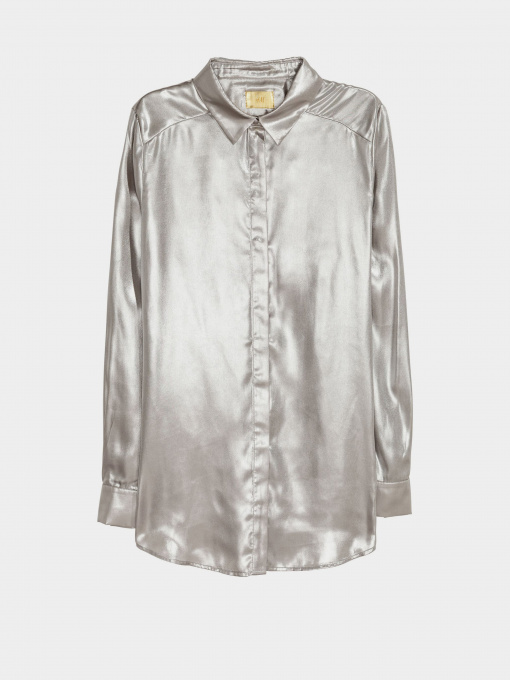 Рубашка H&M модель 0565731_срібний Фото
