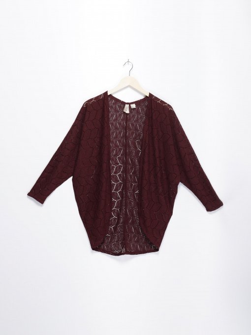 Кардиган H&M модель 0317879_т.бордовий Фото