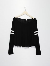 Лонгслив H&M модель 0328175_чорний Фото