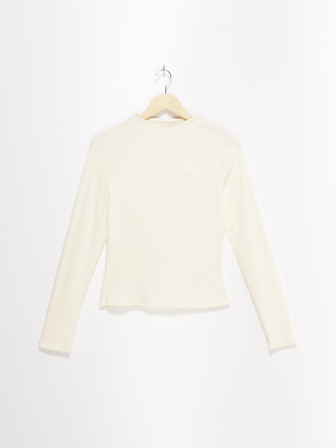 Лонгслив H&M модель 0331257_кремовий Фото