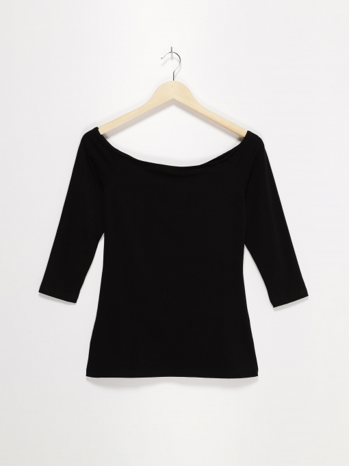 Лонгслив H&M модель 0335880_чорний Фото