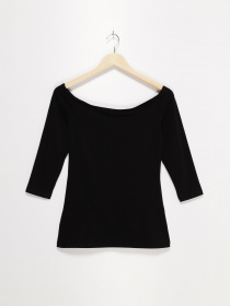 Лонгслив H&M модель 0335880_чорний Фото