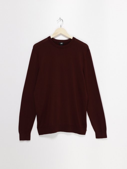 Джемпер H&M модель 0340546_бордовий Фото