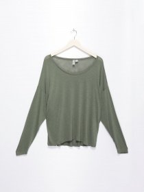 Лонгслив H&M модель 0348870_с.оливковий Фото