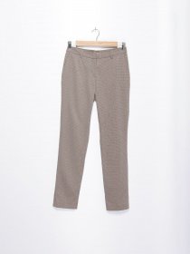 Брюки повседневные H&M модель 0350082_бежевий комб. Фото