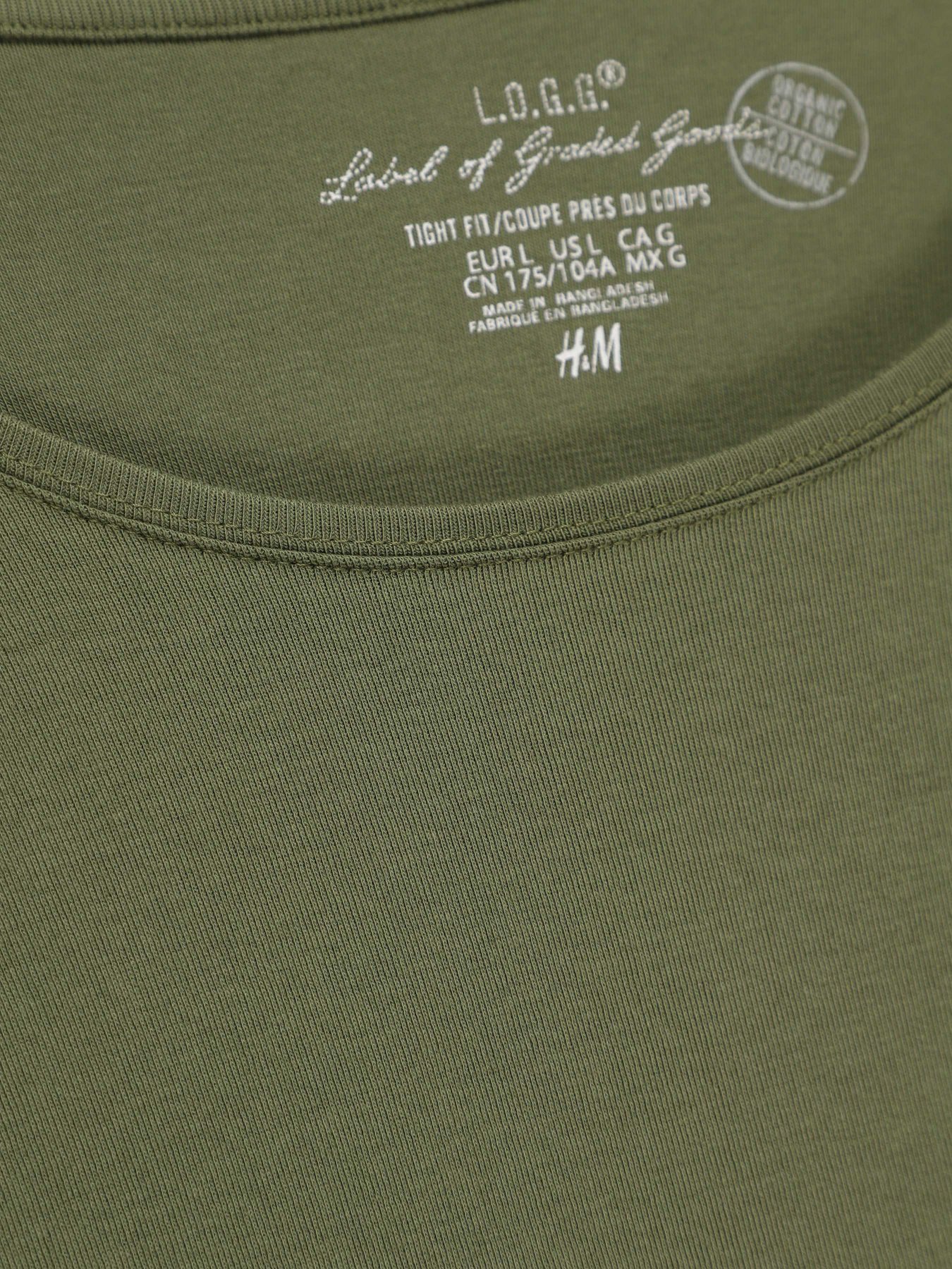 Лонгслів H&M модель 0355167_зелений Фото