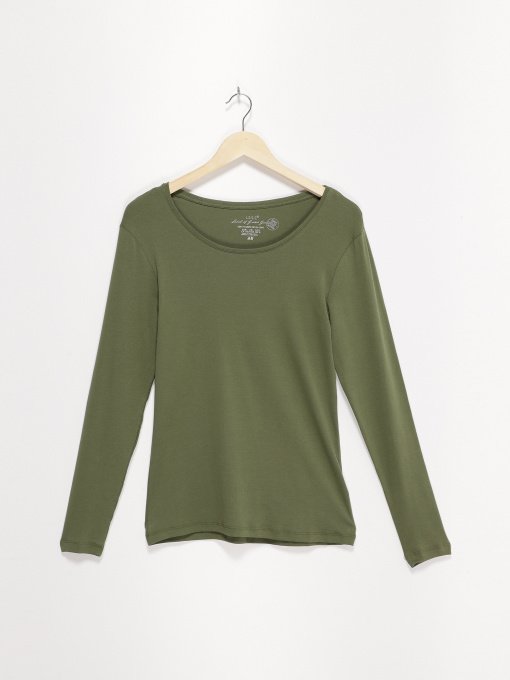 Лонгслив H&M модель 0355167_зелений Фото