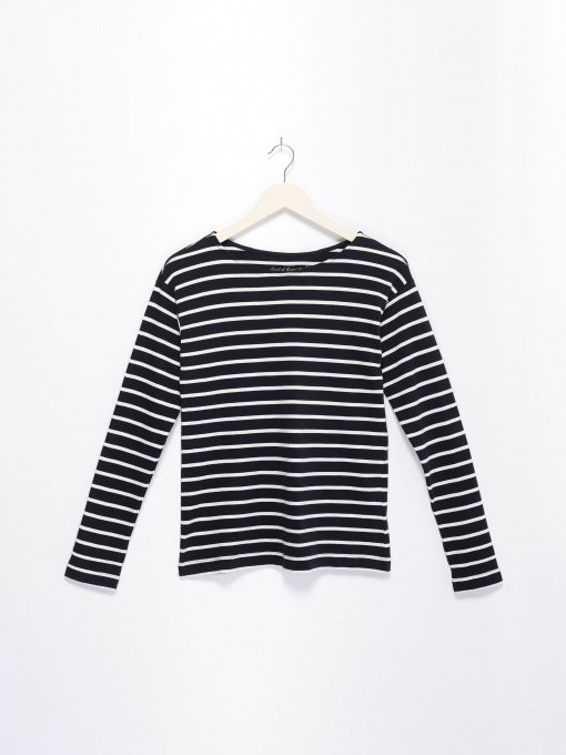 Лонгслів H&M модель 0369221_т.синій з білим Фото