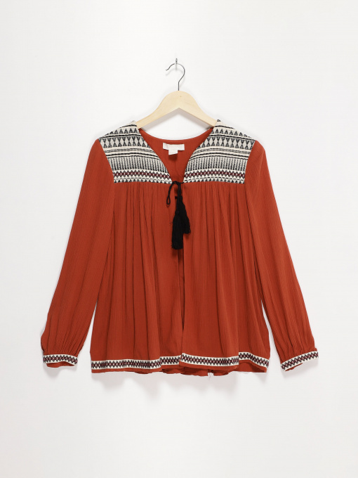 Кардиган H&M модель 0373896_коричневий комб. Фото