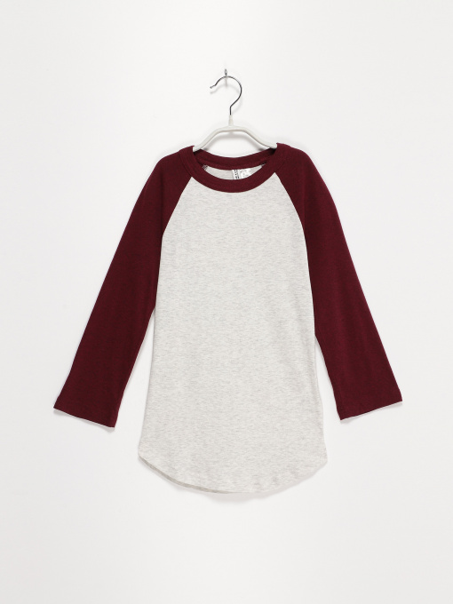 Лонгслив H&M модель 0375849_с.сірий з бордовим Фото